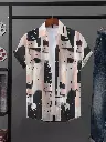 BLAXK CREAM BOXY SHIRT