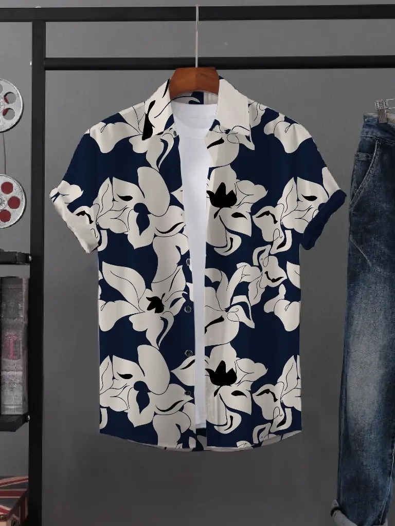 BLACK LEAF SHIRT FOR MEN