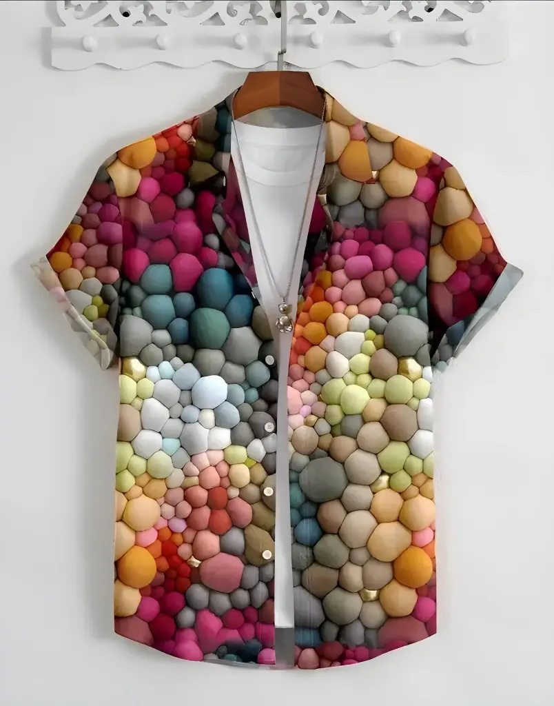 Rainbow ball LYCRA Shirt For Men's[S,M,L,XL]