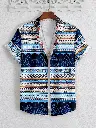 DESI CULTURE Shirt for Men's Blue[S,M,L,XL]