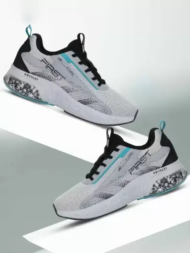 CAMPUS | FIRST Men's Sports Shoes | PU Foam Comfort & Ball-Tech Support | Lace-Up Running Shoes For Men  (Grey , 10)