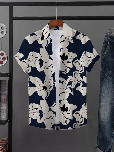 BLACK LEAF SHIRT FOR MEN