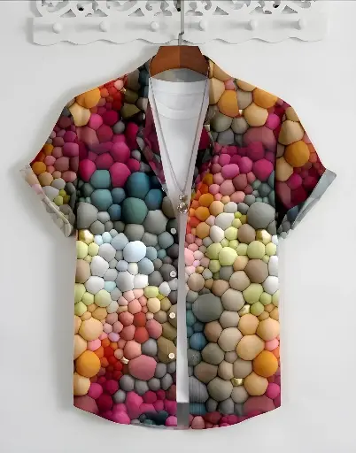 Rainbow ball LYCRA Shirt For Men's[S,M,L,XL]